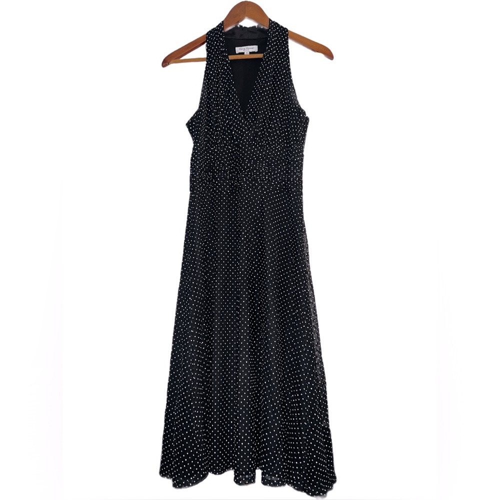 Vintage Rena Rowan polka dot chiffon dress